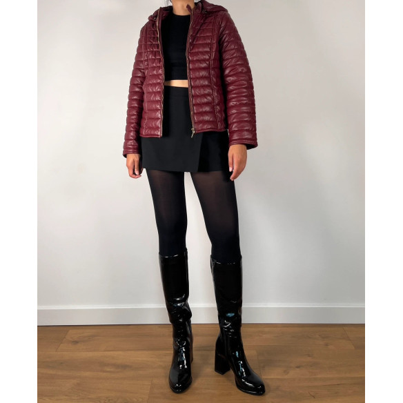 Doudoune simili cuir