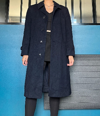 Manteau Vintage Bleu Marine