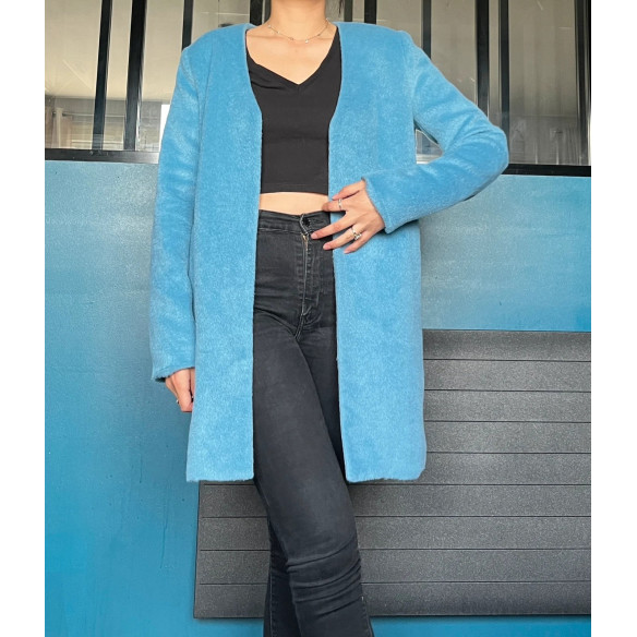 Manteau bleu ciel poilus-1