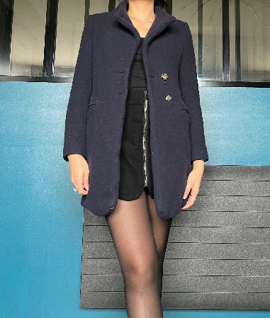 Manteau bleu marine laine