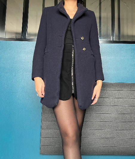 Manteau bleu marine laine