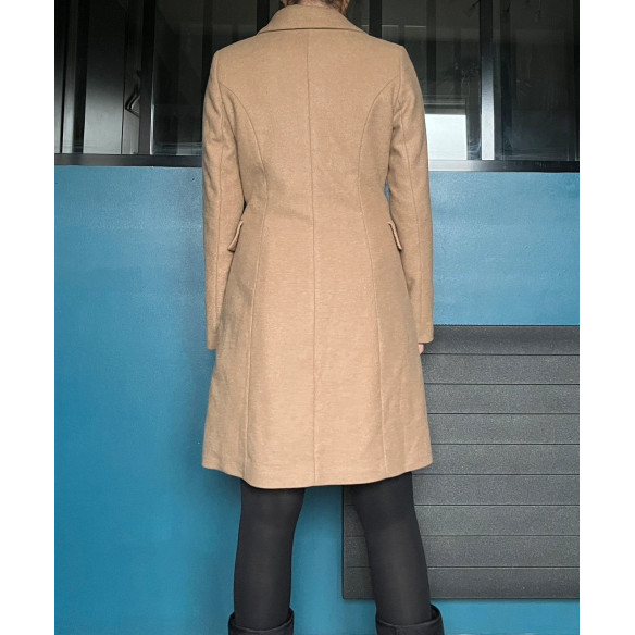 Manteau beige fourrure amovible-4